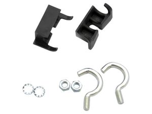Simson ringslot montageset normaal - 2 haken, 2 klemmen, 2 bouten, 2 ringen - zwart