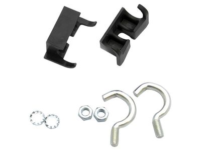 Simson ringslot montageset normaal - 2 haken, 2 klemmen, 2 bouten, 2 ringen - zwart