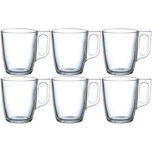 6x stuks glazen voor thee/koffie 250 ml   -