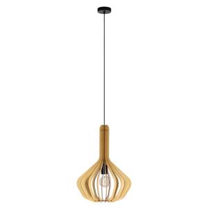 EGLO Velasco hangende plafondverlichting Flexibele montage E27 40 W Zwart, Hout