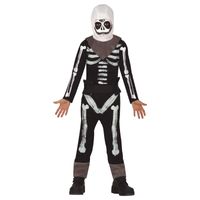 Zwart/wit skelet verkleedpak/kostuum voor kinderen - thumbnail