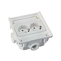Vloerstopcontact onderbak met contactdoos 2-voudig 1632-602 zonder afdekking