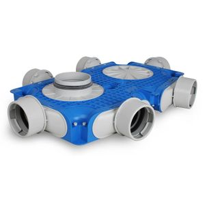 Vent-Axia Uniflexplus + instortverdeler - 6x Ø90mm zijaansluiting - Ø125mm