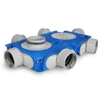 Vent-Axia Uniflexplus + instortverdeler - 6x Ø90mm zijaansluiting - Ø125mm