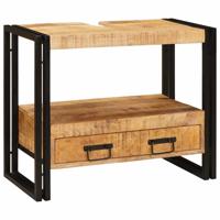 Wastafelonderkast 71 x 33 x 58 cm Massief Mango Hout, Ijzer