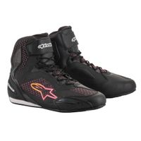 ALPINESTARS Stella Faster-3 Rideknit, Motorschoenen, Zwart-Geel-Roze