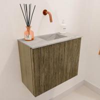 Toiletmeubel Mondiaz Joya Dlux | 50 cm | Meubelkleur Dusk | Faye wastafel Glace Wasbak Rechts | Zonder kraangat(en)