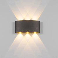 Up & down light wandlamp antraciet dimbaar &apos;John&apos; 175mm