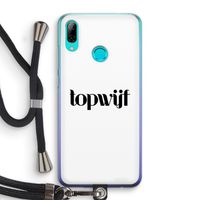 Topwijf Wit: Huawei P Smart (2019) Transparant Hoesje met koord