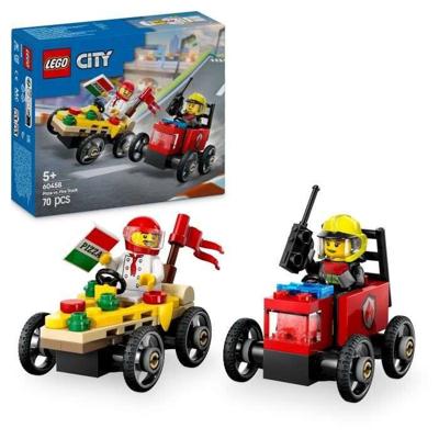 LEGO City 60458 Racewagenpakket: Pizzatruck versus brandweerwagen