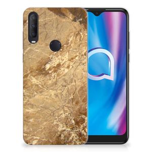 Alcatel 1S (2020) TPU Siliconen Hoesje Marmer Creme