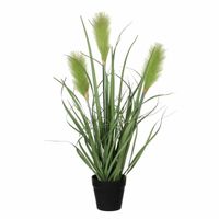 Riet grasplant kunstplant groen in kunststof pot H53 x D30 cm - Kunstplanten - thumbnail