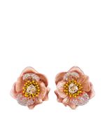 Anabela Chan boucles d'oreilles en or 18ct serties de diamants et de saphirs - Rose