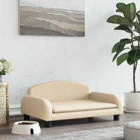 VidaXL Hondenmand 70x45x30 cm stof crèmekleurig