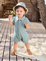 Set met babypakje en omkeerbaar hoedje smaragdgroen