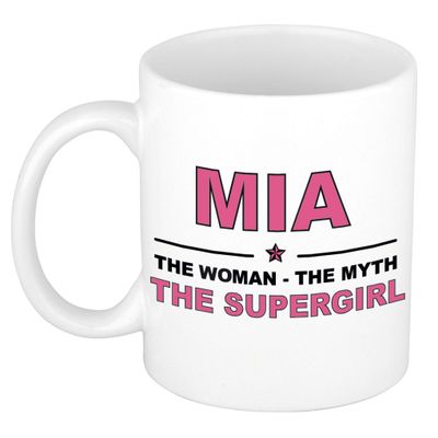 Mia The woman, The myth the supergirl collega kado mokken/bekers 300 ml