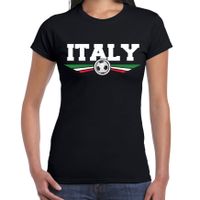 Italie / Italy landen / voetbal t-shirt zwart dames