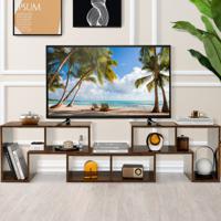 TV Meubel TV Standaard voor 65 Inch Flatscreen TV's Vrije Combinatie Boekenkast voor Opslag & Weergave voor Woonkamer Bruin