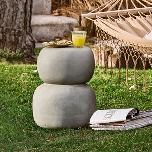 WOOOD Exclusive Bijzettafel 'Oda' Betonlook, 41 x 35cm