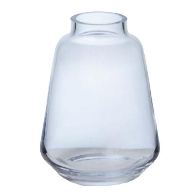 Bloemenvaas Kiffa - transparant - glas - D13 x H17- decoratie
