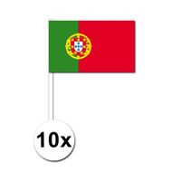 Zwaaivlaggetjes Portugal 10 stuks   -