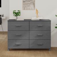 Dressoir HAMAR 113x40x80 cm massief grenenhout donkergrijs