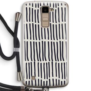 Moroccan stripes: LG K10 (2016) Transparant Hoesje met koord