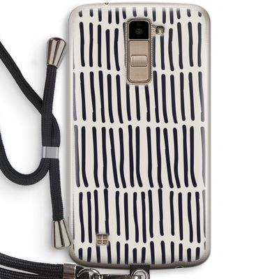 Moroccan stripes: LG K10 (2016) Transparant Hoesje met koord