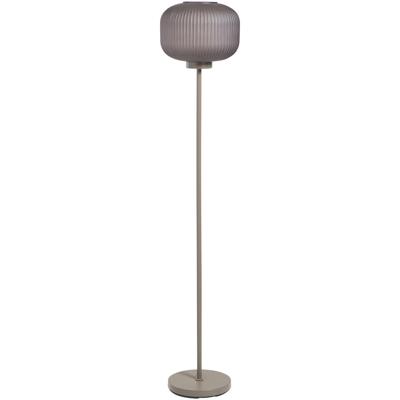 Leen Bakker - Vloerlamp Ella E27 - 150x30x30 Cm - Metaal - Taupe