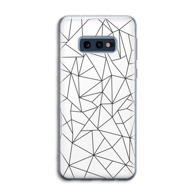 Geometrische lijnen zwart: Samsung Galaxy S10e Transparant Hoesje