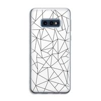 Geometrische lijnen zwart: Samsung Galaxy S10e Transparant Hoesje
