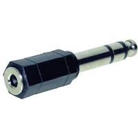TRU COMPONENTS Jackplug-adapter Jackplug male 6,3 mm - Jackplug female 3,5 mm Stereo, Mono Aantal polen: 3, 2 Inhoud: 1 stuk(s)