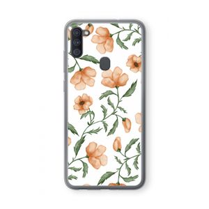 Peachy flowers: Samsung Galaxy A11 Transparant Hoesje