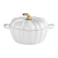 Le Creuset Signature Pompoen Braad/Stoofpan Ø 24 cm - Wit - thumbnail