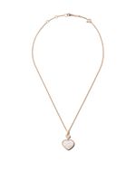 Chopard 18kt rose gold Happy Hearts mother-of-pearl and diamond pendant necklace