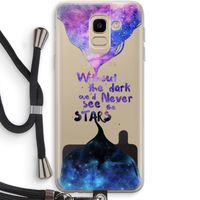 Stars quote: Samsung Galaxy J6 (2018) Transparant Hoesje met koord
