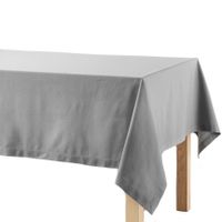 Lichtgrijs tafelkleed van katoen 140 x 240 cm - thumbnail