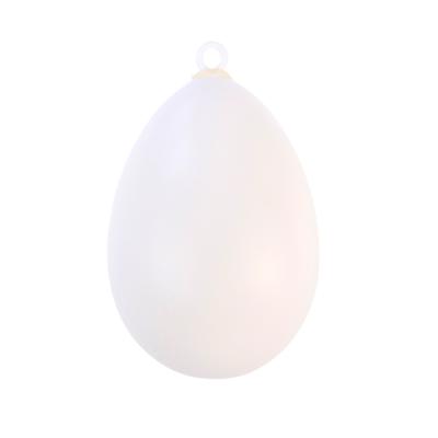 Hobby eieren - 10x - kunststof - wit - D4 x H6 cm - paasdecoratie