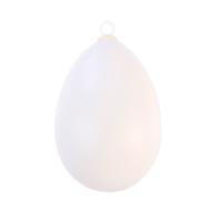 Hobby eieren - 10x - kunststof - wit - D4 x H6 cm - paasdecoratie