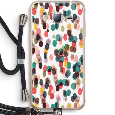 Tropical Dots: Samsung Galaxy J3 (2016) Transparant Hoesje met koord