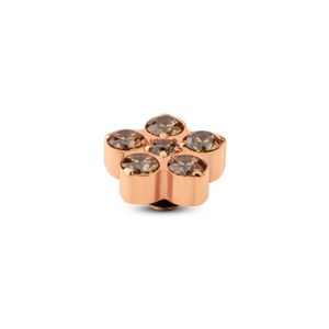 Melano Twisted Frozen Star CZ Steentje Champagne Rosé