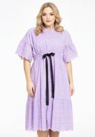Yoek Jurk broderie anglaise | Licht Paars | Maat 58/60