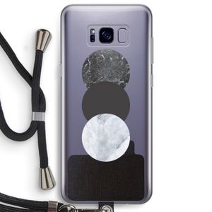 Marmeren cirkels: Samsung Galaxy S8 Plus Transparant Hoesje met koord