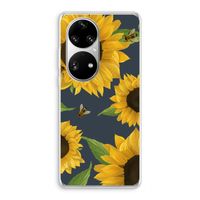 Sunflower and bees: Huawei P50 Pro Transparant Hoesje