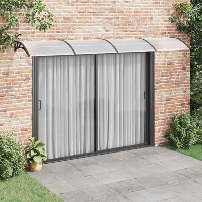 Deurluifel 400x100 cm polycarbonaat zwart