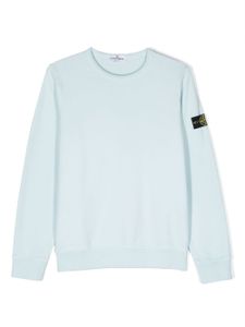 Stone Island Junior sweat en coton à motif Compass - Bleu