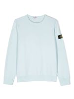 Stone Island Junior sweat en coton à motif Compass - Bleu