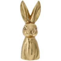 Decoratie beeld paashaas - borstbeeld - goud - polyresin - 51 cm - haas / konijn - paasdecoratie