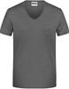 James & Nicholson JN8004 Men´s T Pocket - /Black-Heather - L