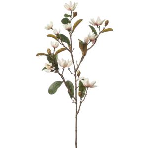 Kunstbloem Magnolia Pearl tak - 87 cm - creme/roze - Kunst zijdebloemen